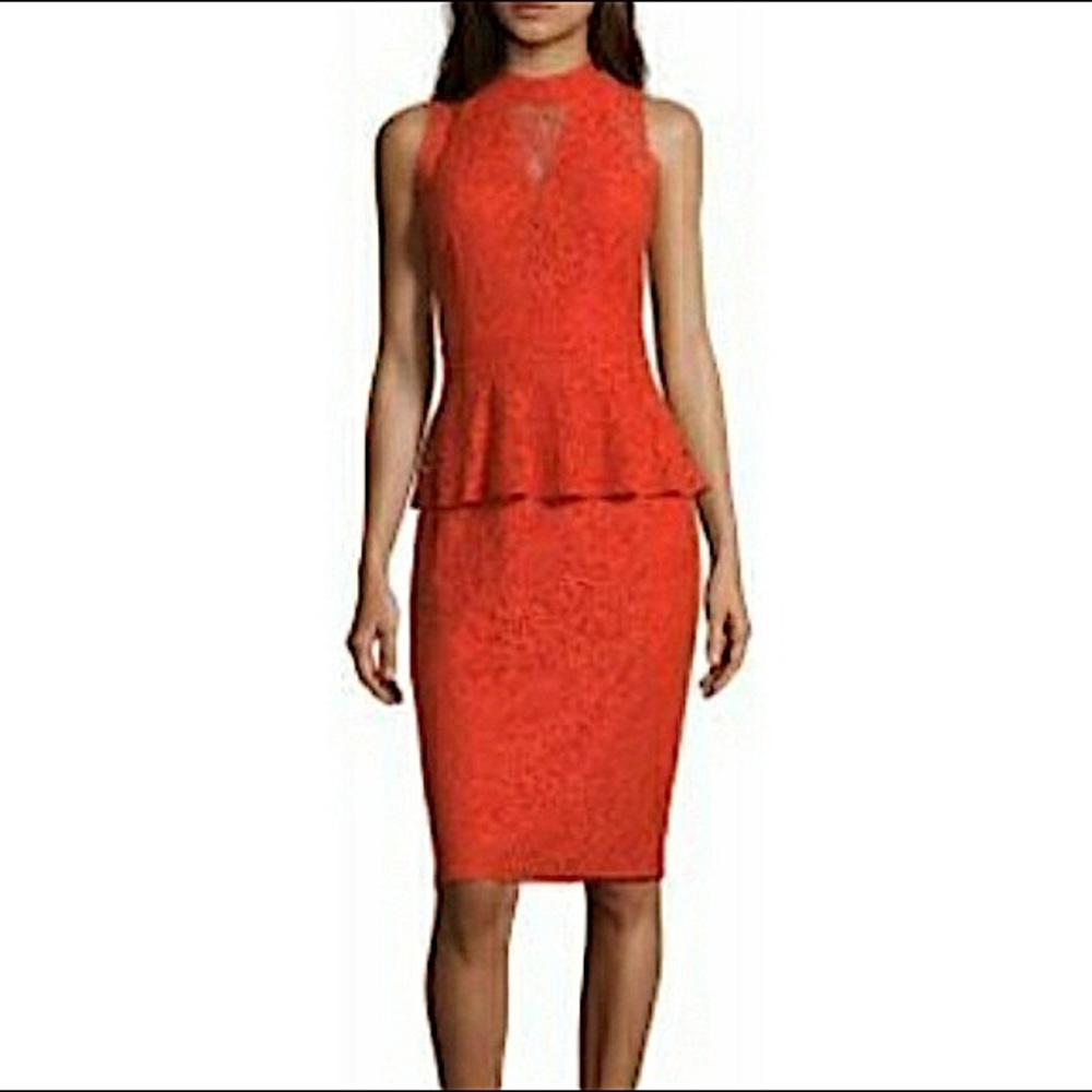 NWOT NICOLE ORANGE DRESS